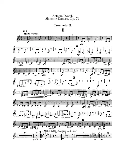 Trumpet 2 (E, C, B♭, F, E♭)