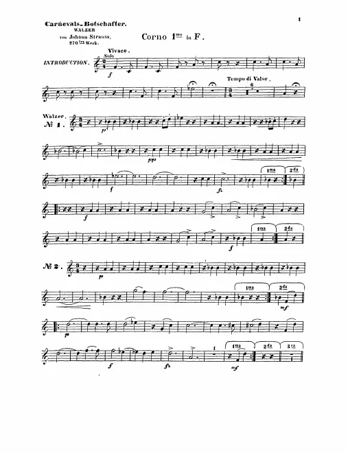 Horn 1, 2, 3, 4 (F)