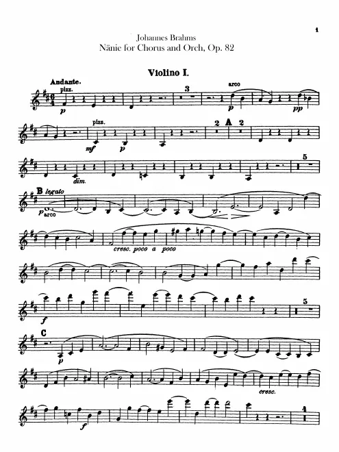 Violins I, II