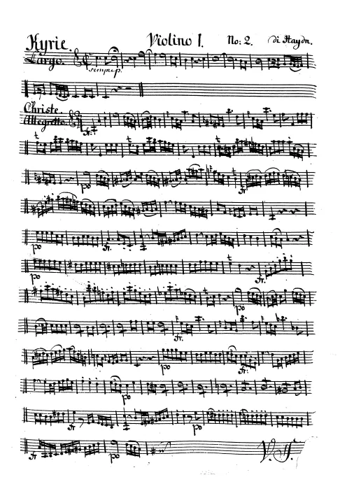 Violins I (monochrome)