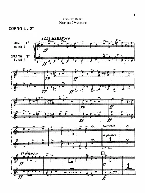 Horn 1/2 (E♭, D), 3/4 (B♭, E♭, C)