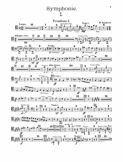 Trombone 1, 2, 3, Tuba