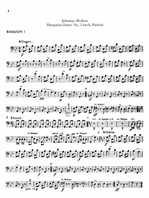Bassoon 1, 2