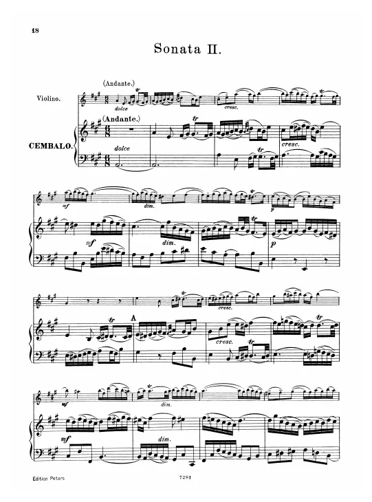 Sonata No.2 in , BWV 1015