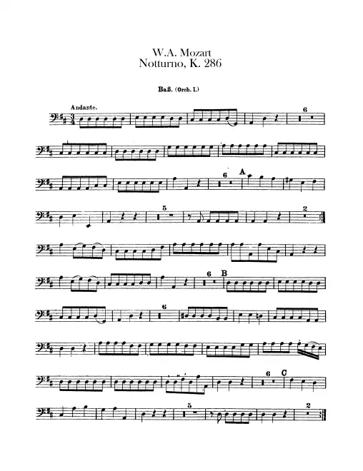 Cellos and Basses (Orchestras I, II, III, IV)