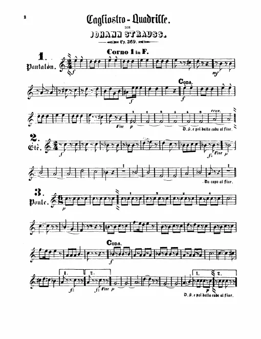 Horn 1, 2, 3, 4 (F)