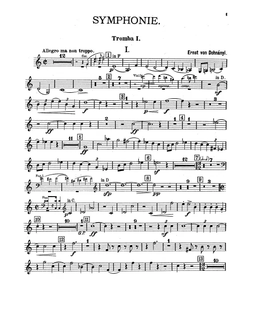 Trumpet 1, 2, 3 (C/D/E/F)