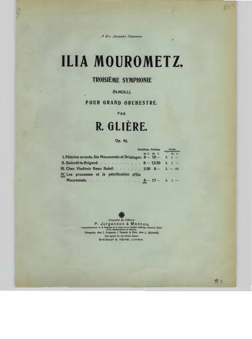 IV. Les prousses et la pétrification d'Ilia Mourometz