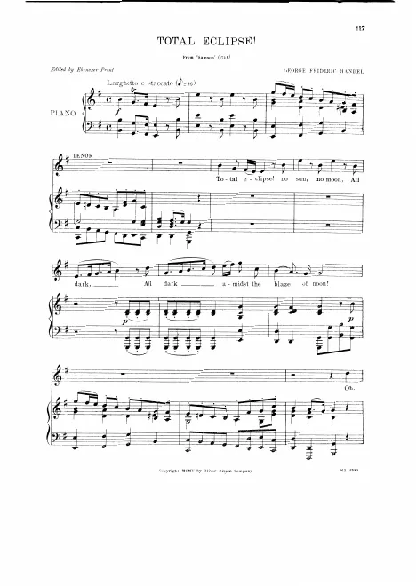 Aria: Total eclipse! (Tenor)
