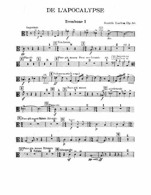Trombone 1, 2, 3, Tuba 1, 2