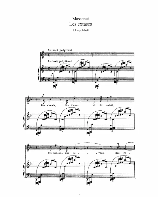 Complete Score (F Major: high voice and piano)