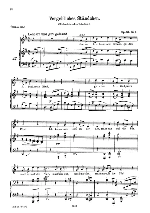 No.4 Vergebliches Ständchen