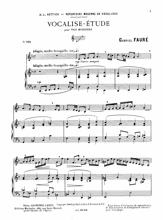 Complete Score (medium voice, )