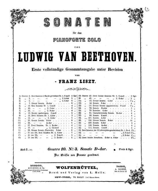 Heft 7. Piano Sonata No.7, Op.10 No.3