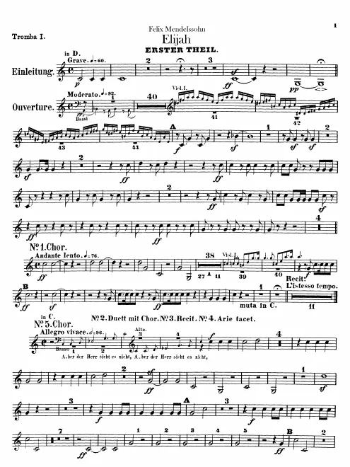 Trumpet 1, 2 (D, C, E, B, E, A)