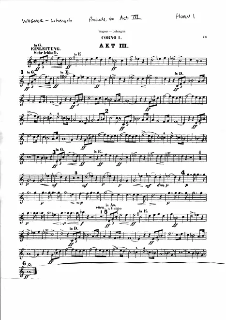 Horn 1, 2, 3, 4