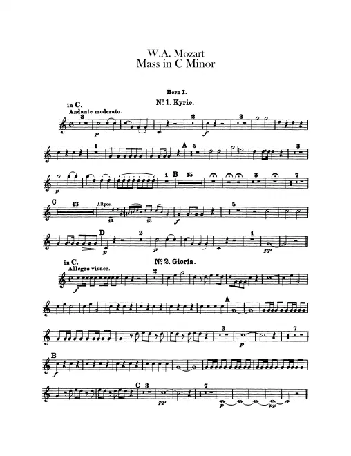 Horn 1, 2 (C, F, E)