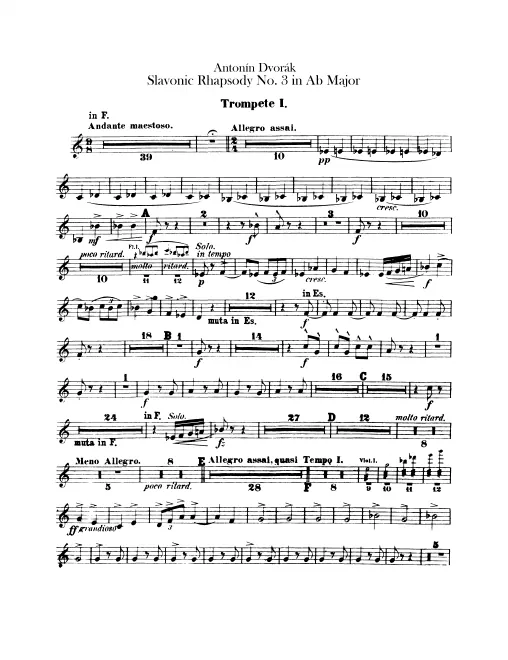 Trumpet 1, 2 (F, E)