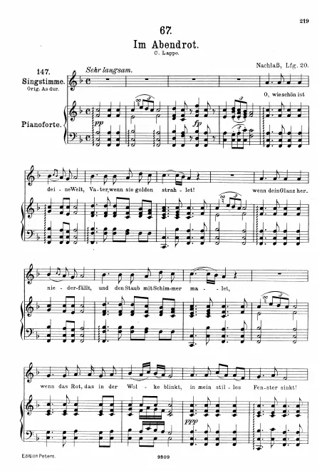 Complete Score (Medium Voice, transposed to )