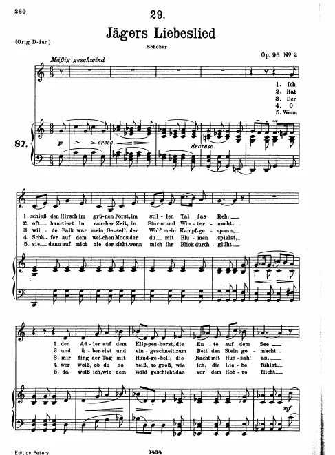 Complete Score (transposed to for low voice)