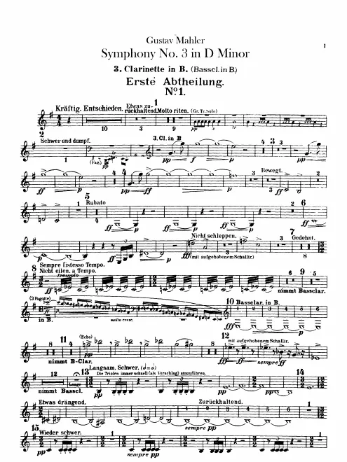 Clarinet 3 (B)/A/Bass Clarinet (B)