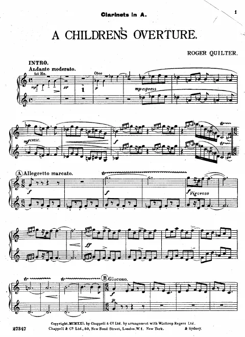 Clarinet 1/2 (A)