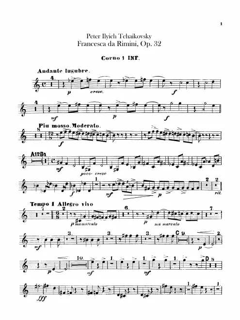 Horn 1, 2, 3, 4 (F)