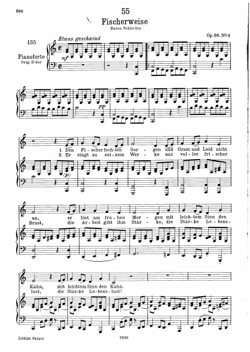 Complete Score (Low voice, transposed to )