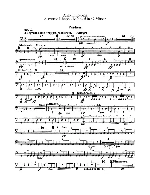 Timpani, Triangle, Cymbals / Bass Drum