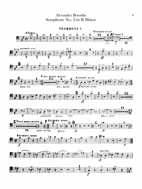 Trombone 1, 2, 3, Tuba