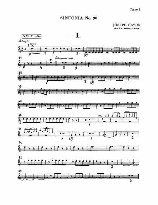 Horn 1, 2 (C alto/F)