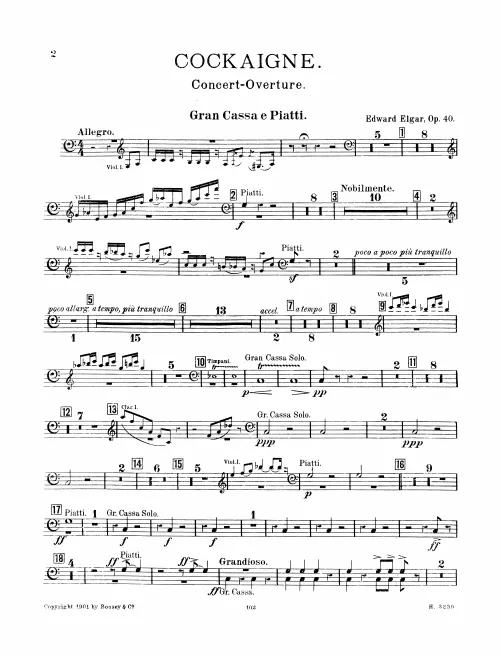 Percussion 2 (Bass Drum, Cymbals)