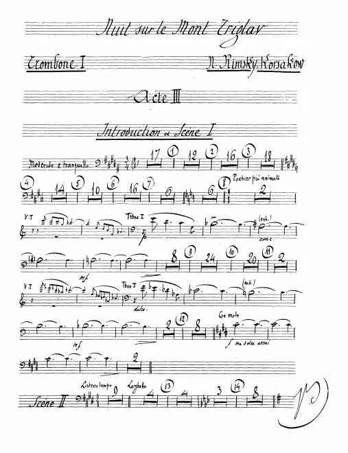 Trombone 1, 2, 3, Tuba
