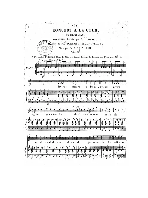 No.4, Air (extract), "Povera signora" (soprano)