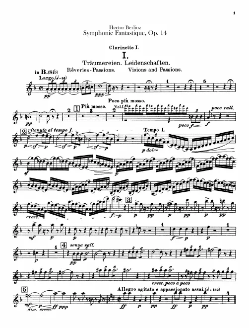 Clarinet 1 (B/A/C)/Piccolo Clarinet (E)