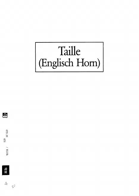 Taille (English Horn)