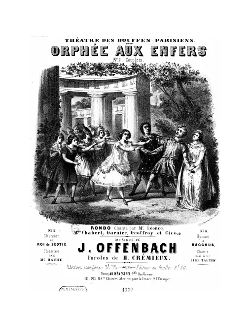 No.1, Couplets à Jupin (Act I, No.8), : original key