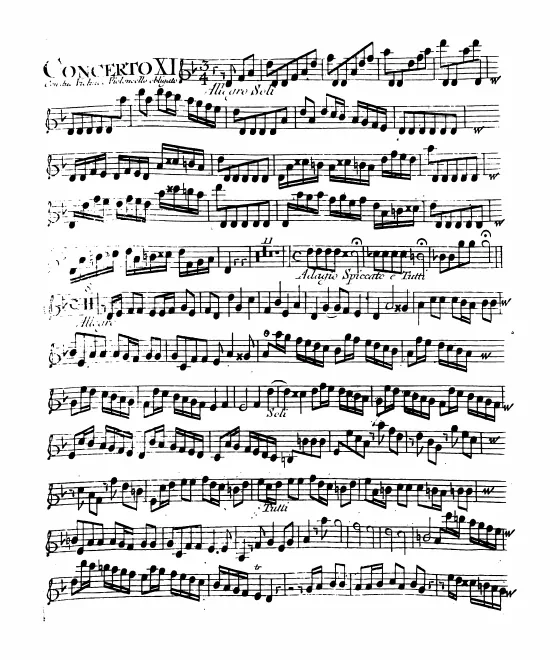 Violins II (solo and ripieno)