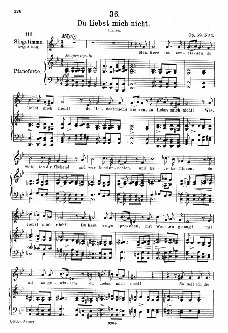 Complete Score (Medium voice, transposed to )
