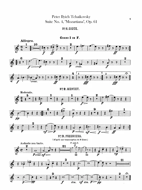Horn 1, 2, 3, 4 (F)