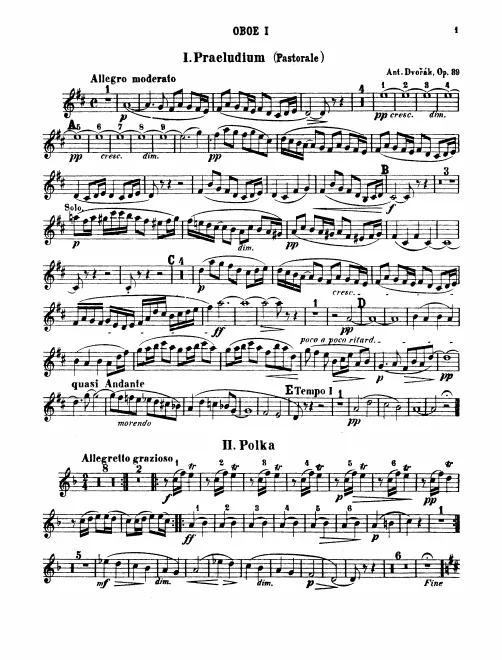 Oboe 1, 2, English Horn