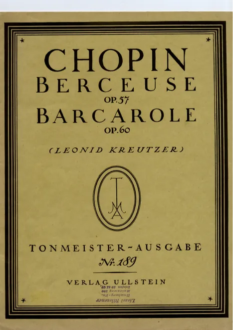 59. Berceuse, Op.57 ; Barcarole, Op.60