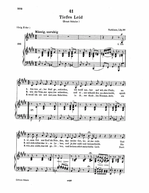 Complete Score (Low Voice, transposed to )