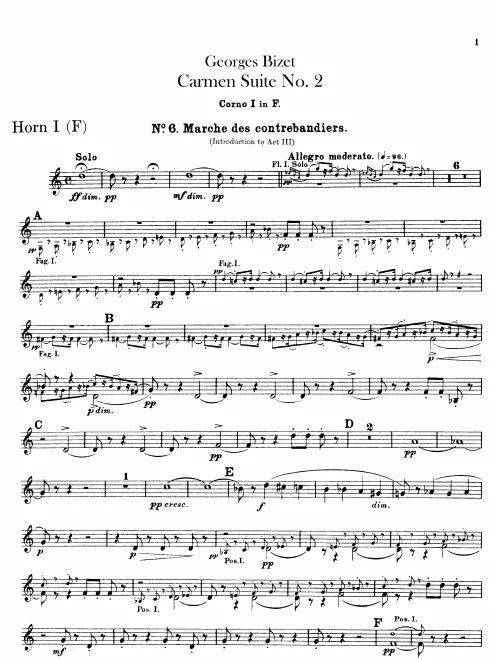 Horn 1, 2, 3, 4 (F)