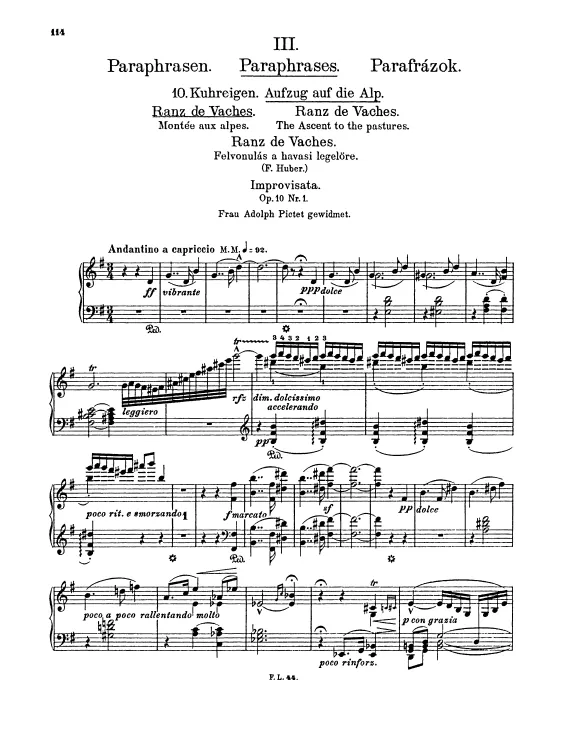 Complete Score (Book III, S.156/17–19)