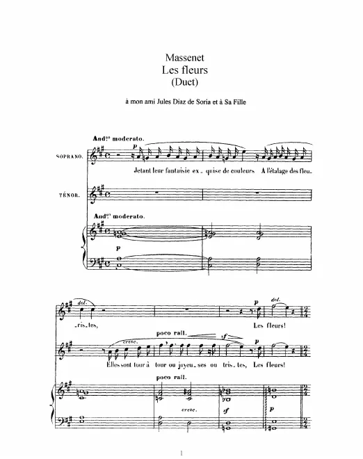 Complete Score (A Major: soprano, tenor and piano)