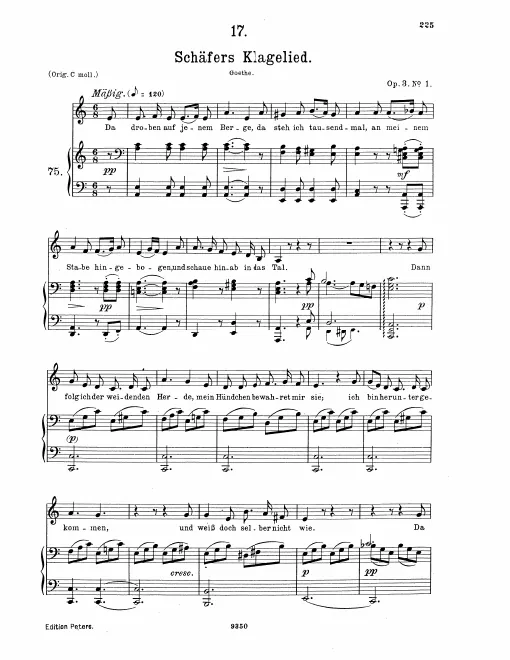 Complete Score (Very low voice, transposed to )