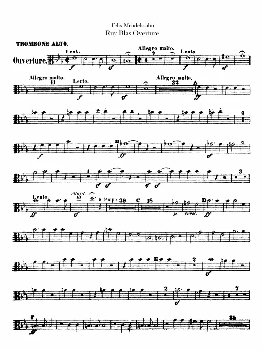 Trombone 1, 2, 3 (alto, tenor, bass)