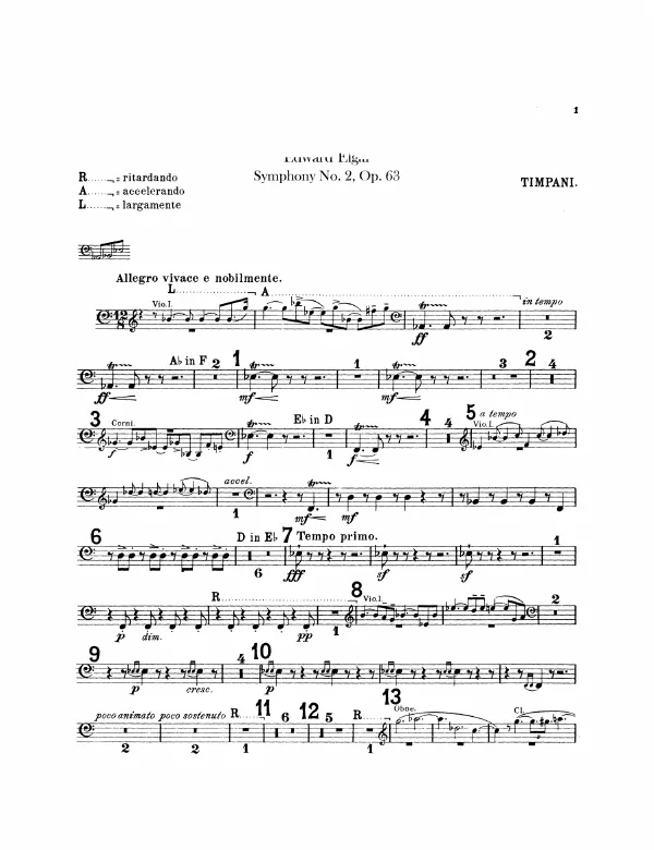 Timpani, Bass Drum/Cymbals, Small Drum/Tenor Drum (Tenor Drum Optional)