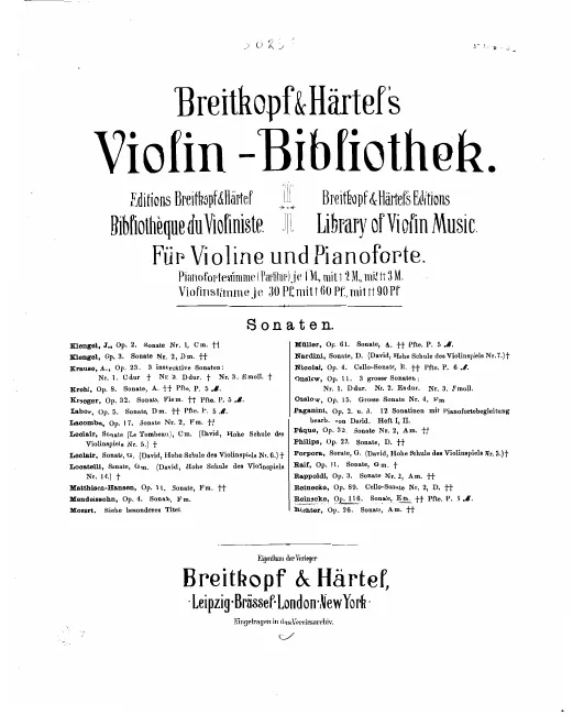 Piano Score and Violin Part